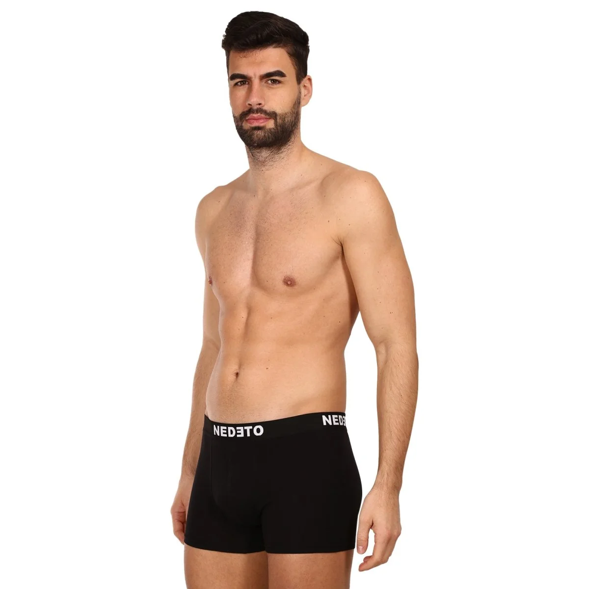 Nedeto 10PACK pánské boxerky černé (10NB001b) M