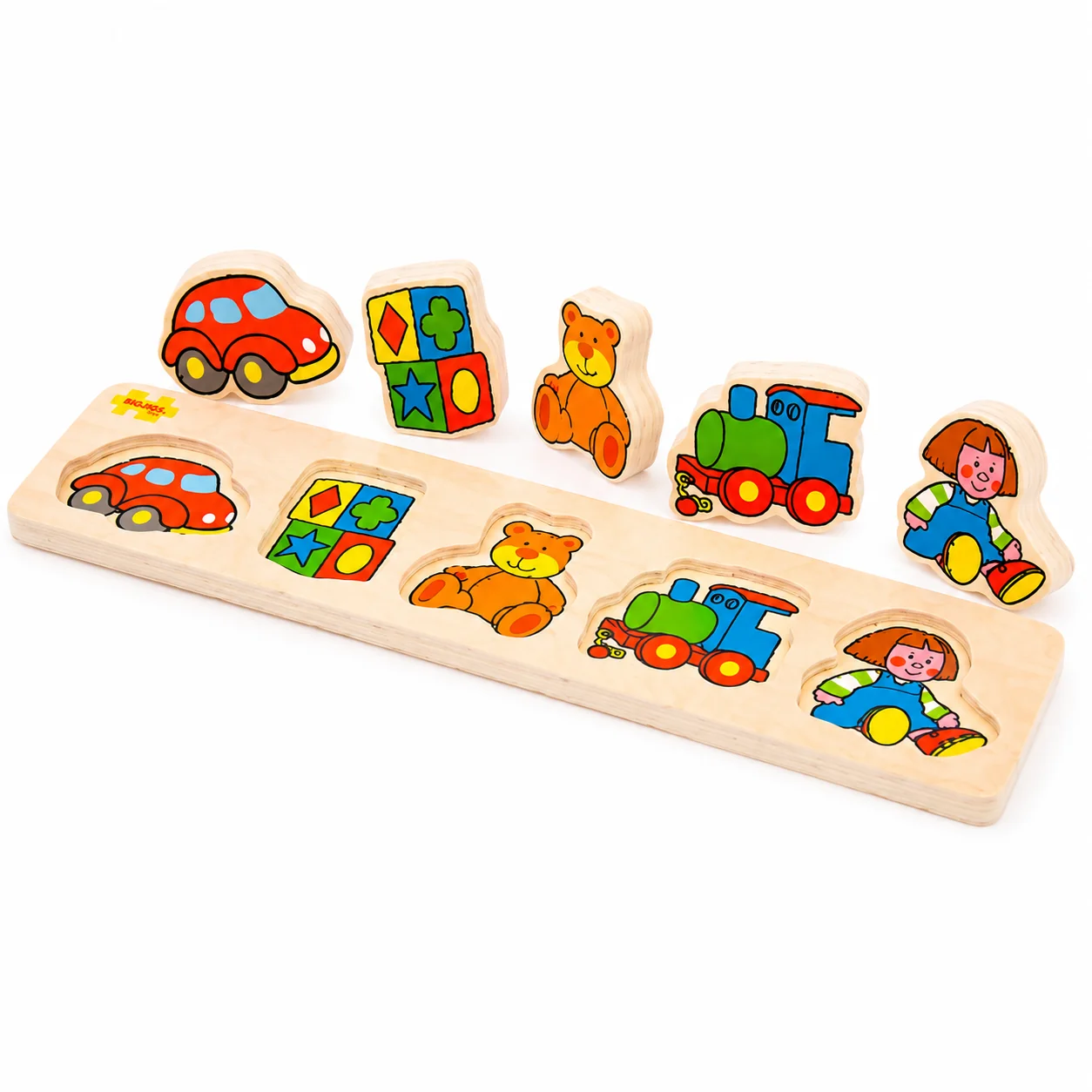 Bigjigs Toys Dřevěné vkládací puzzle hračky