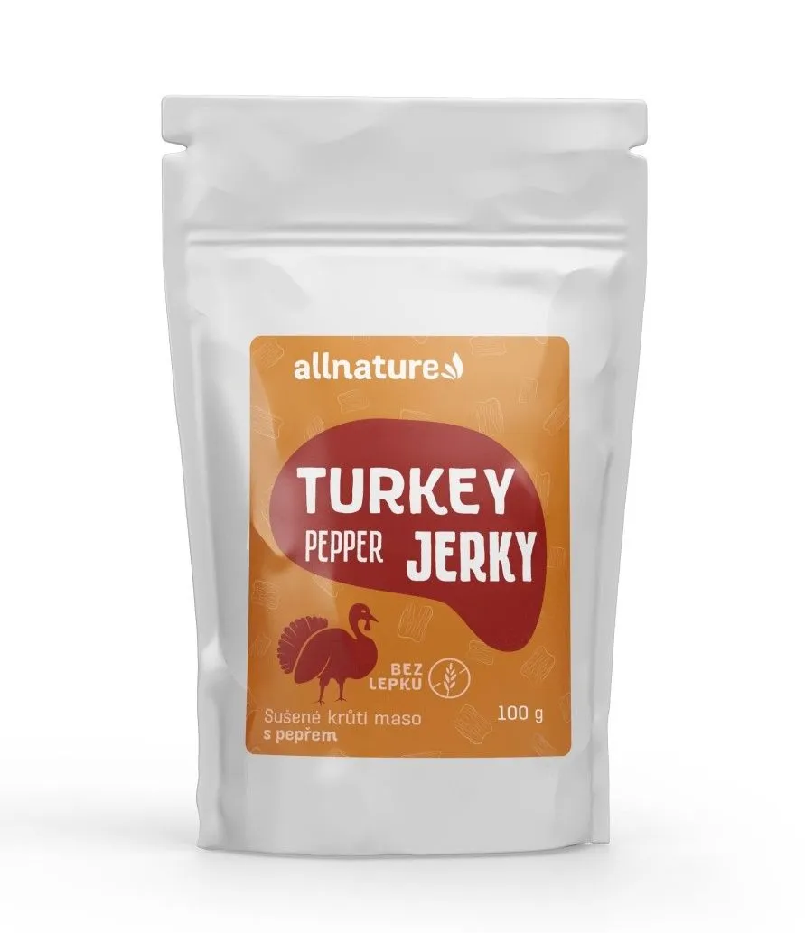 Allnature TURKEY Pepper Jerky sušené krůtí maso 100 g