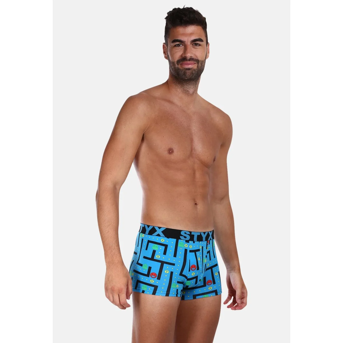 Styx Pánské boxerky art sportovní guma nadrozměr hra (R1259) 4XL
