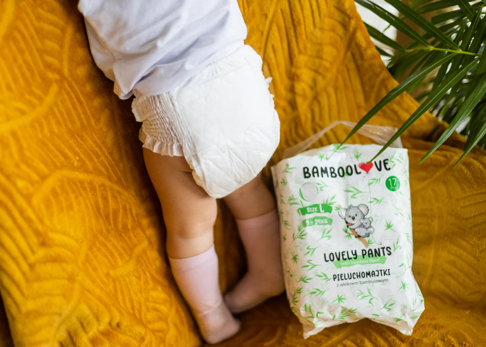 Bamboolove Plenkové kalhotky jednorázové Bambus vel. L 9-14 kg 17 ks