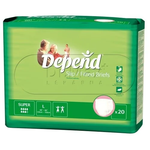 Plenkové kalhotky prodyšné DEPEND Slip Super L 20ks