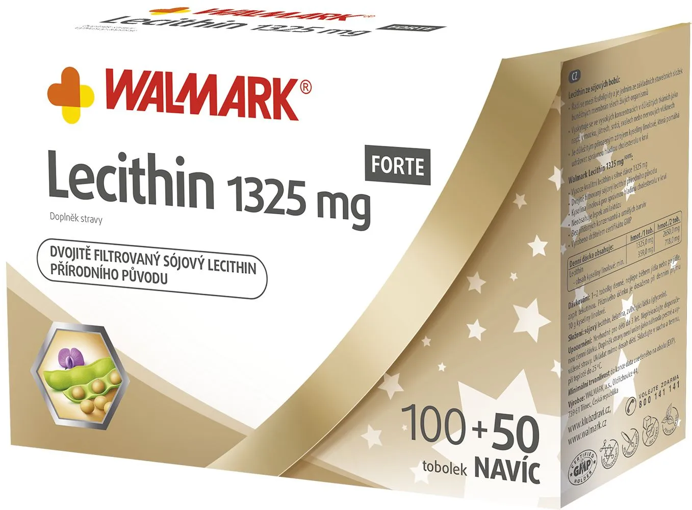 Walmark Lecithin Forte 1325 mg 100+50 tobolek Vánoce 2018