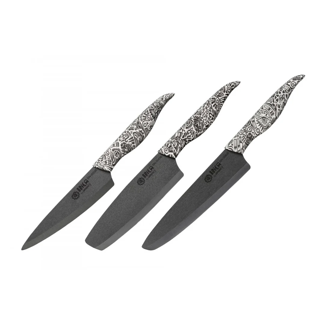 Samura INCA Set 3 keramických nožů (SIN-0220B) černý