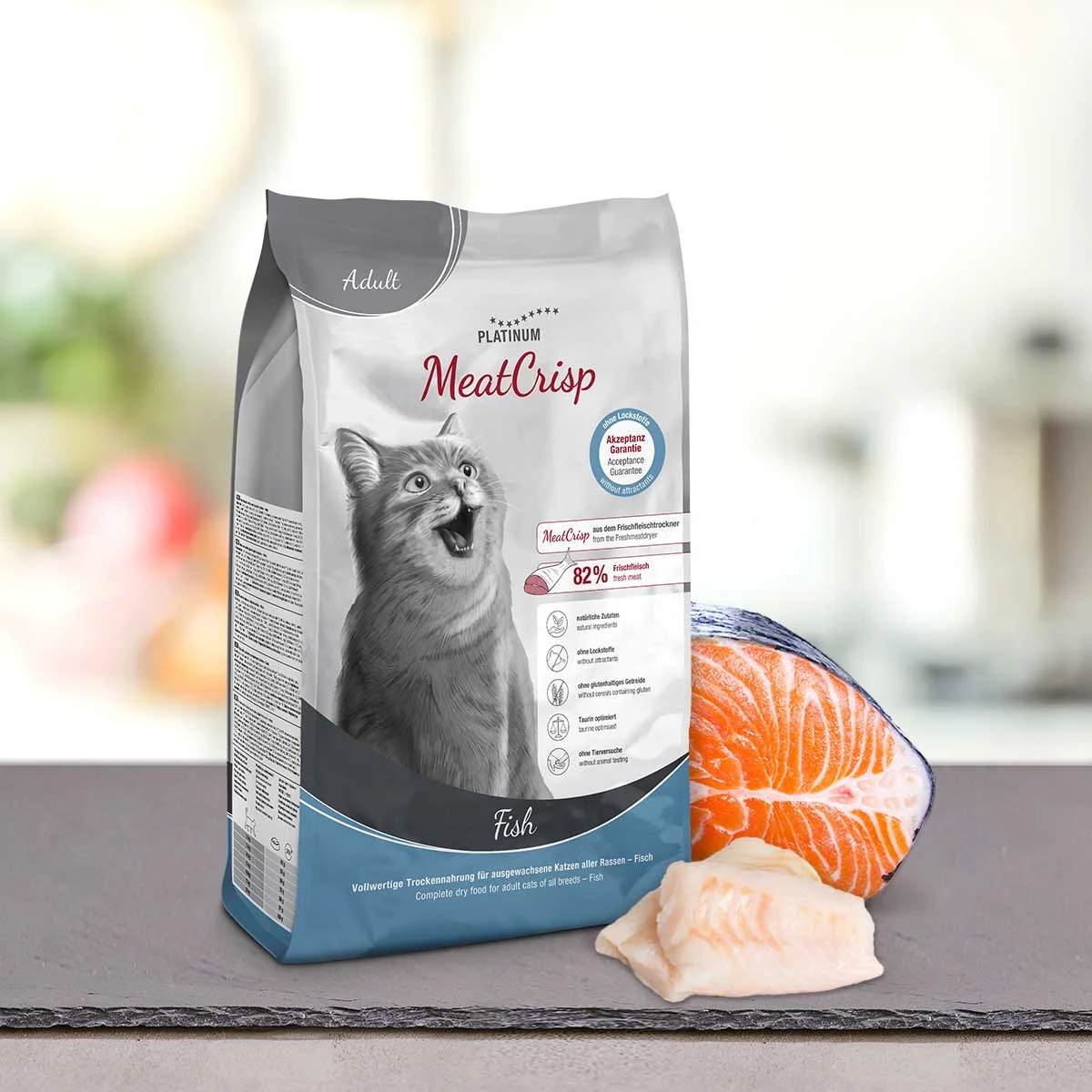 Platinum MeatCrisp Adult Fish - Ryba pro dospělé kočky 1,5 kg 