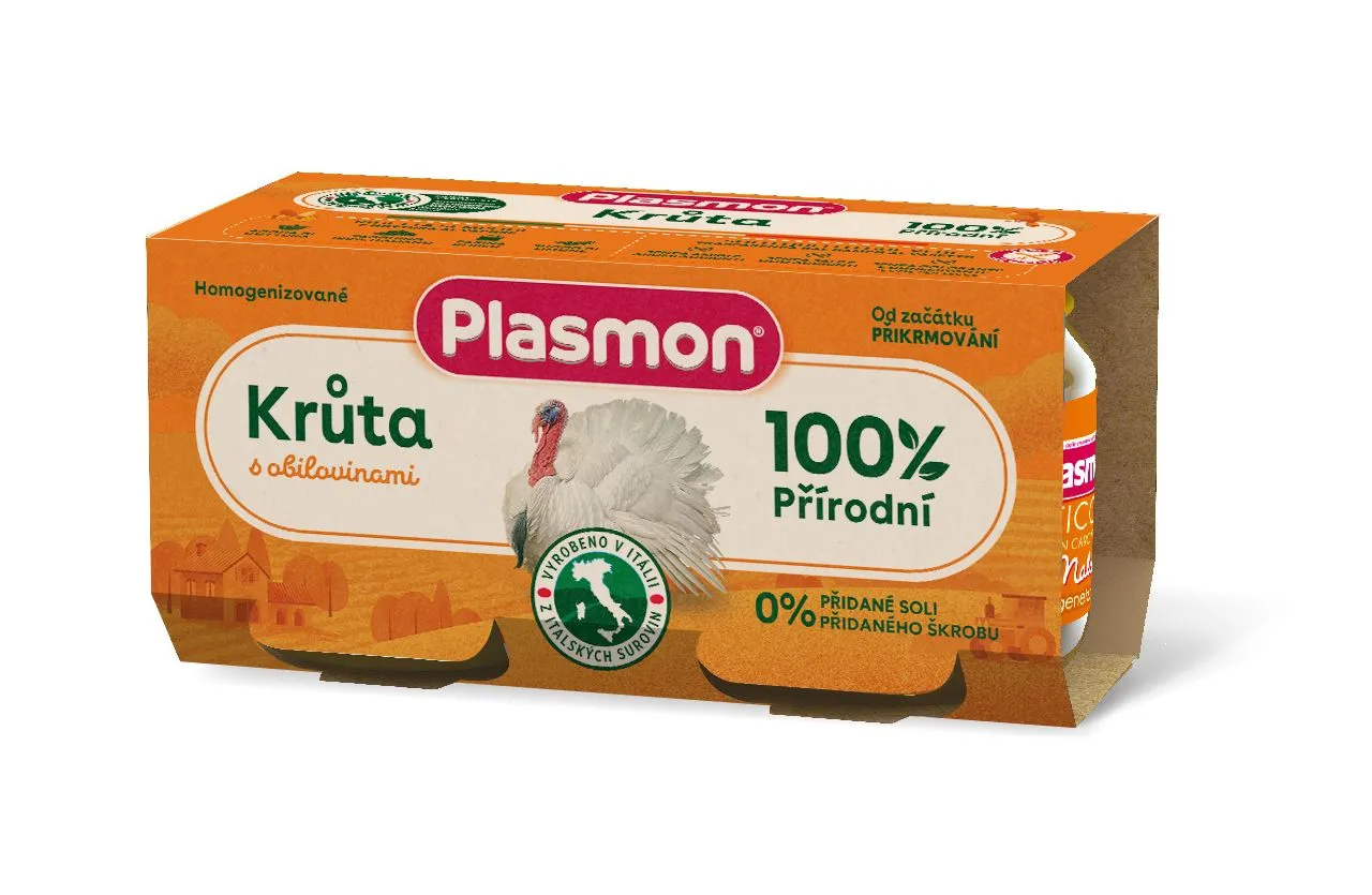 Plasmon Krůtí masíčko příkrm od ukončeného 4. měsíce 2x80 g