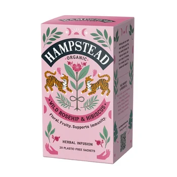 Hampstead Tea BIO Šípkový čaj s ibiškem 20x1,5 g