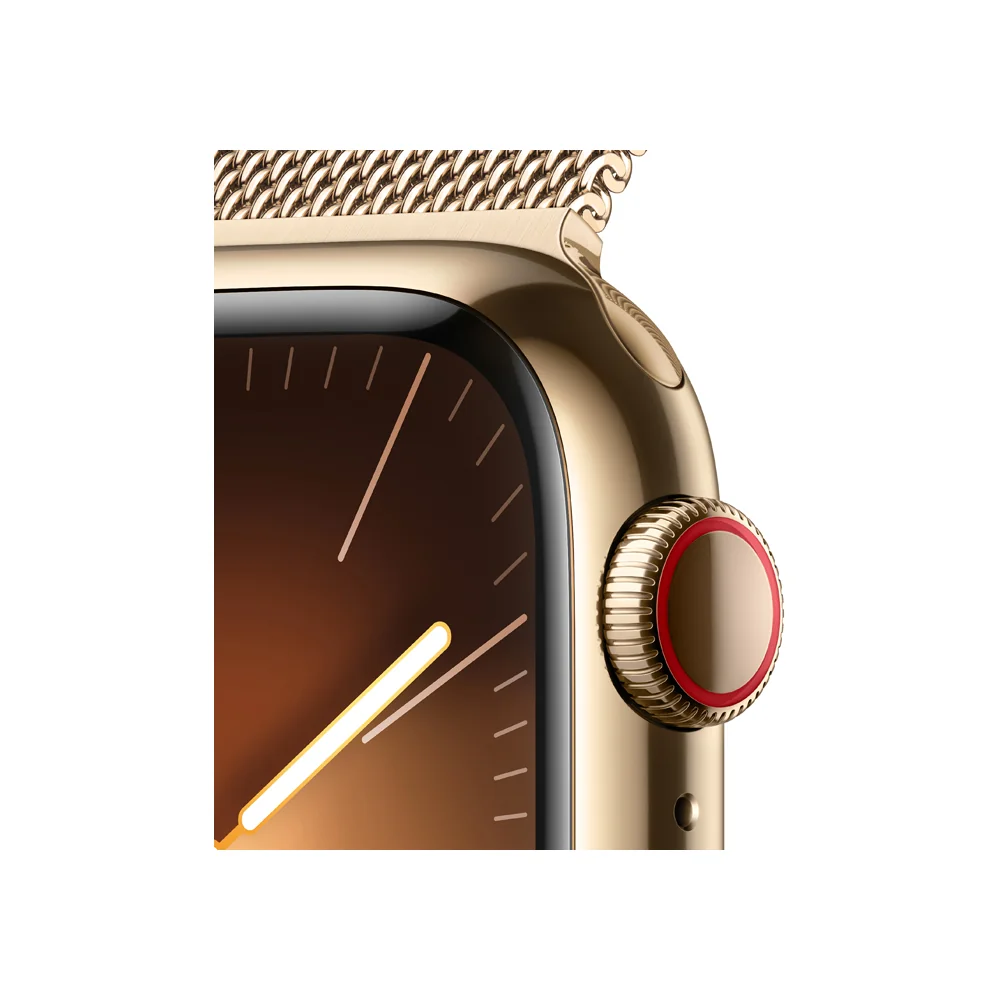Apple Watch S9 Cellular 41 mm Milanese loop smart hodinky Gold
