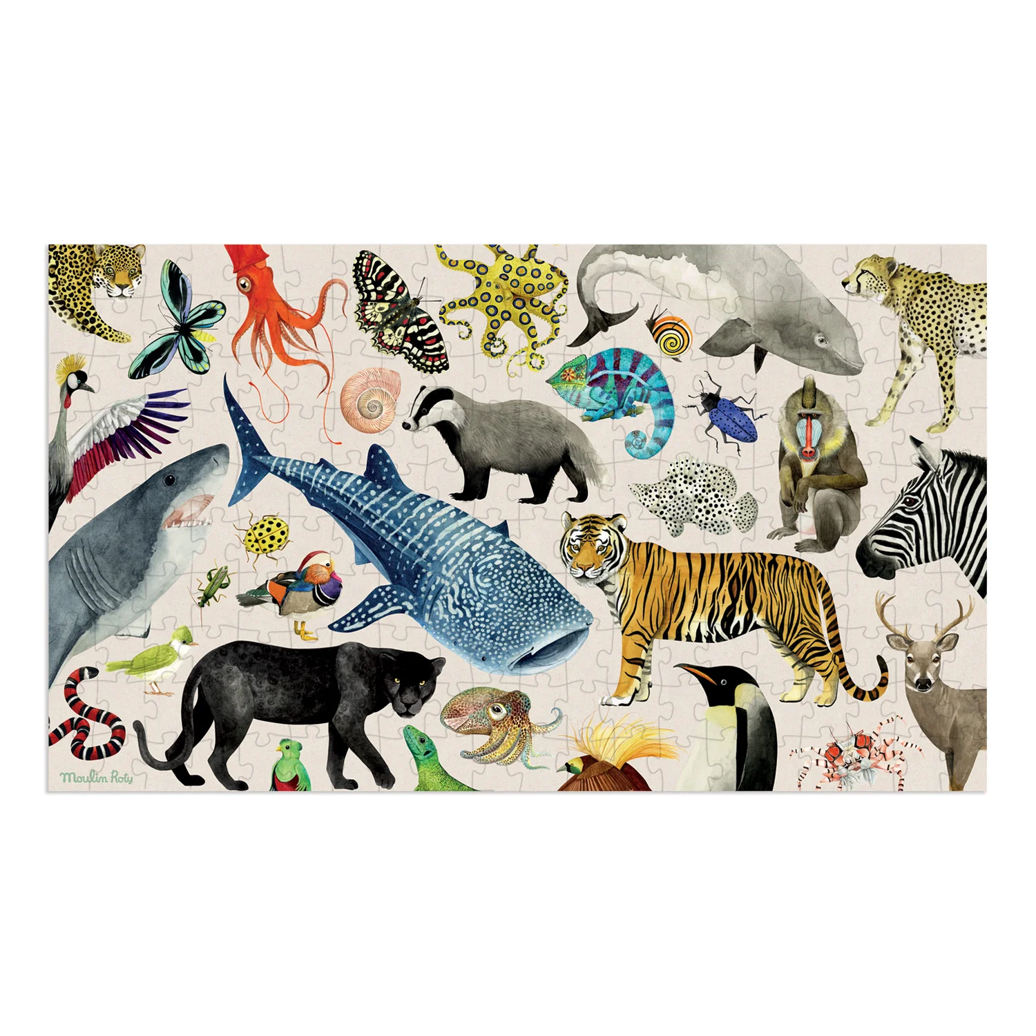 Moulin Roty Puzzle Zvířata světa - 200 pcs