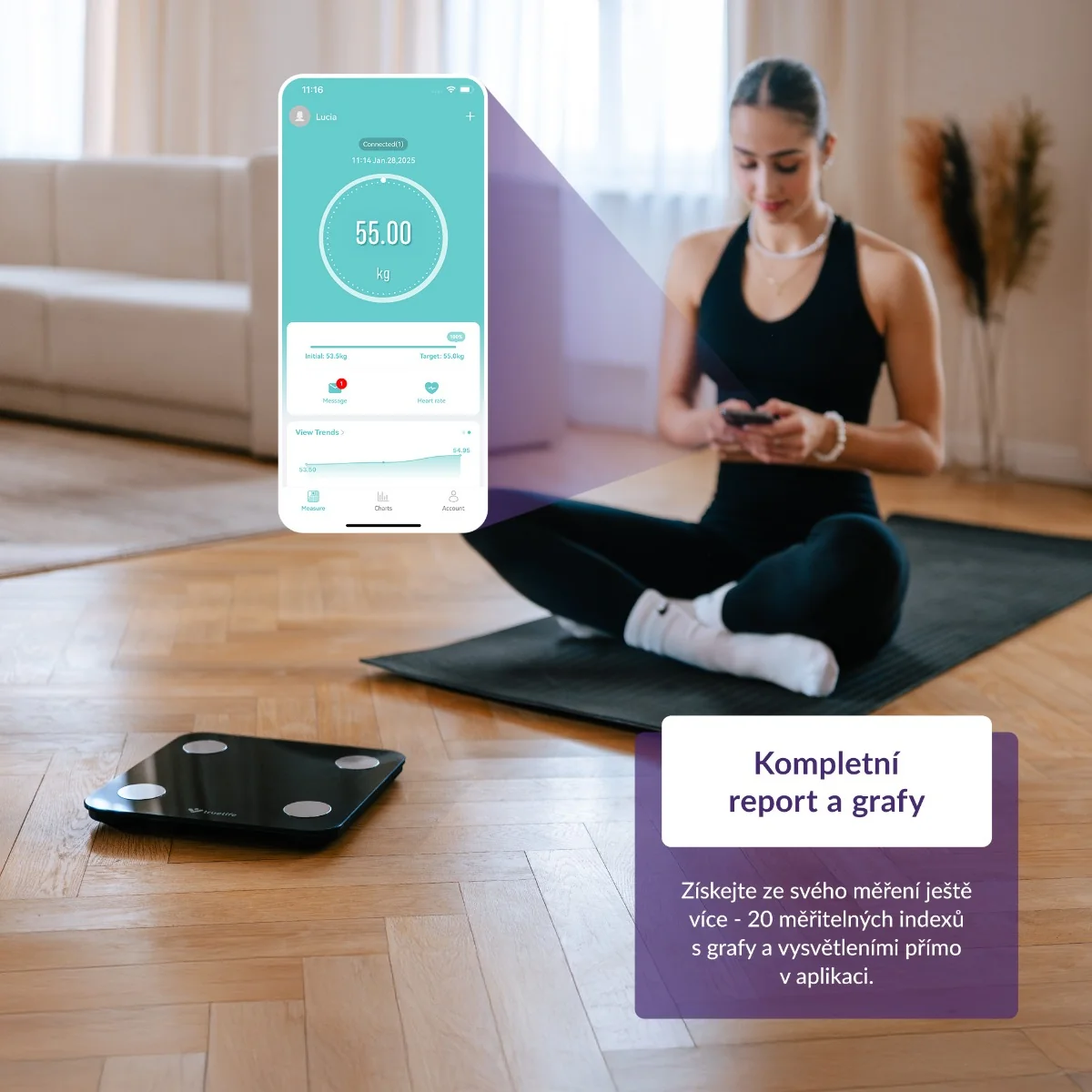 Truelife FitScale W1 osobní váha black