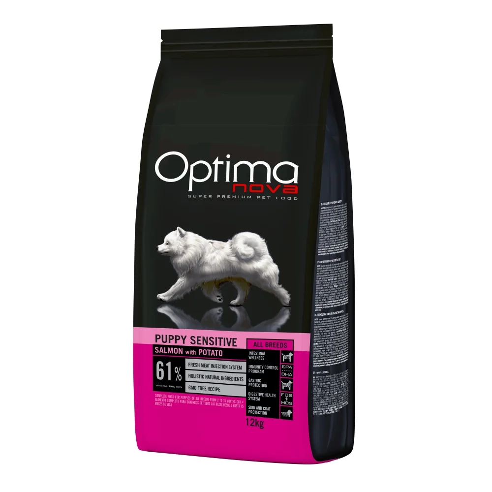 OPTIMAnova Dog Puppy Sensitive Salmon & Potato GF 12 kg