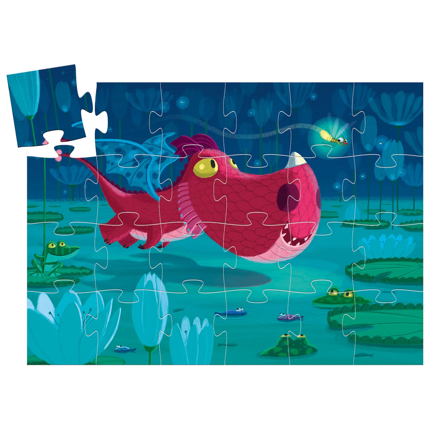 Djeco Puzzle Vodní dráček - 24 pcs