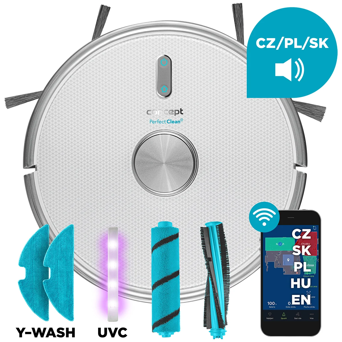 Concept Perfect Clean VR3205 3v1 robotický vysavač s mopem