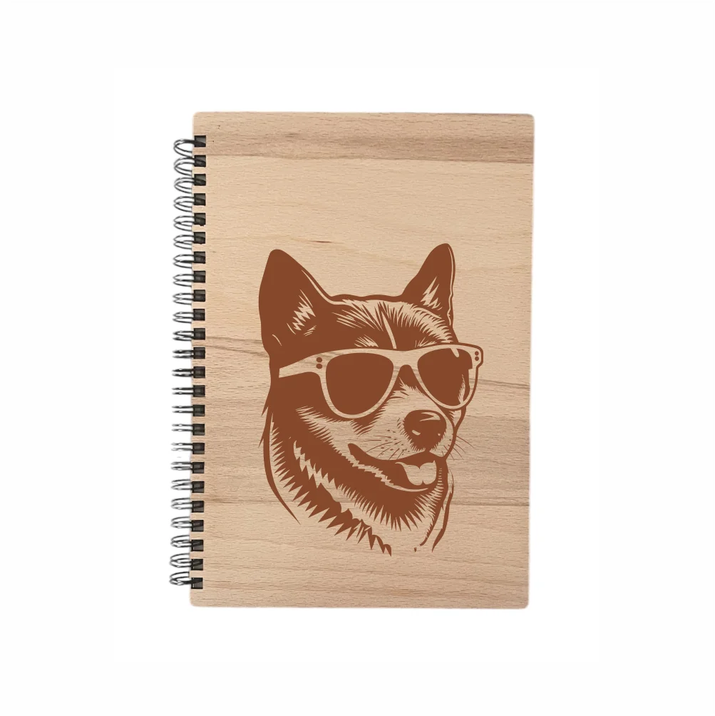 MA-NU Notýsek A5 brýle - linkovaný papír Shiba-Inu
