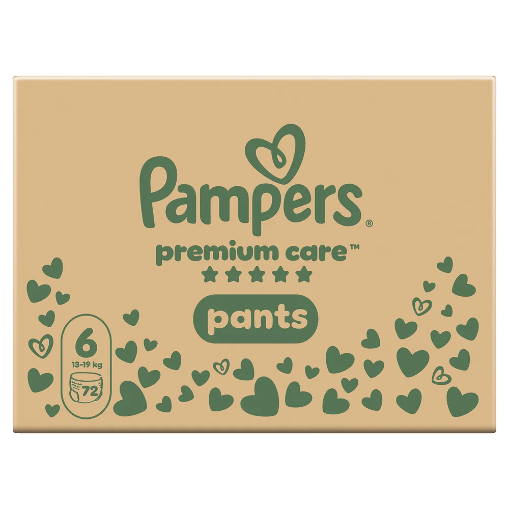 Pampers Premium Care Pants vel. 6 13-19 kg plenkové kalhotky 72 ks