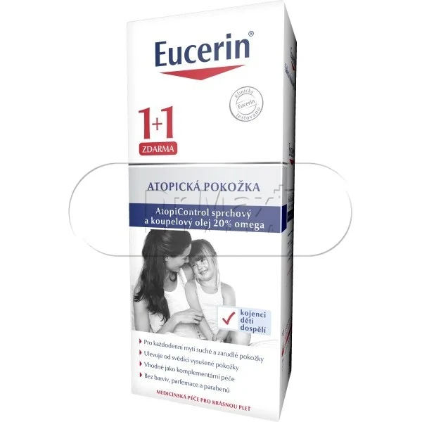EUCERIN AtopiControl 1+1 ZDARMA sprchový olej 400ml