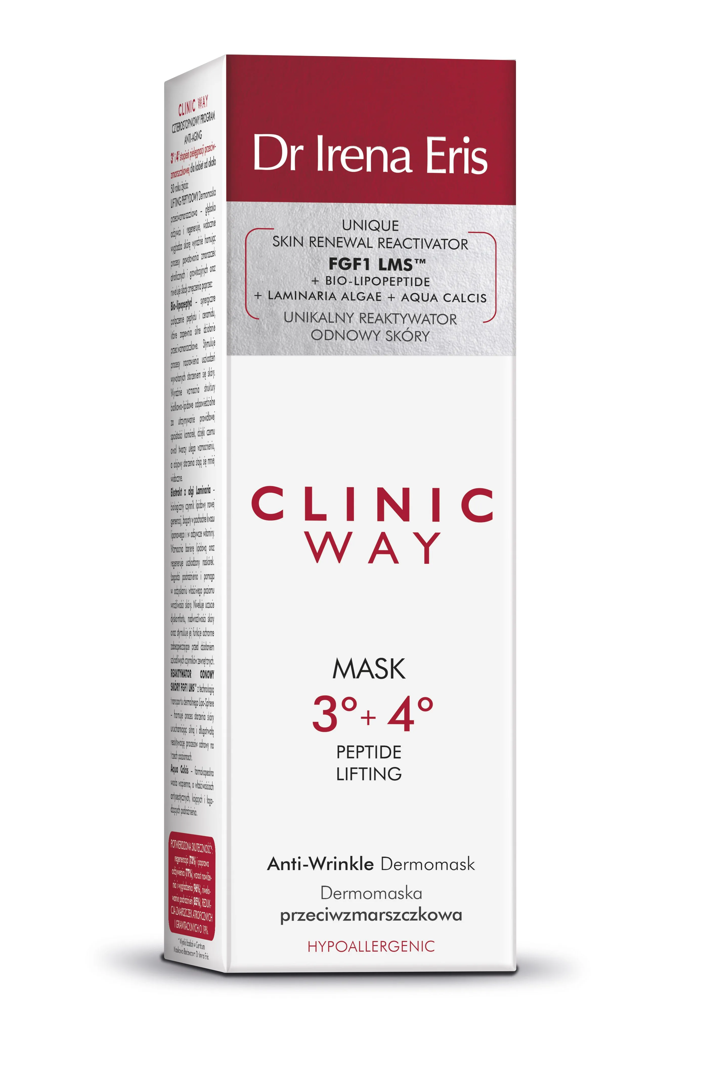 Clinic Way dermo maska proti vráskám peptidový lifting 3° + 4° 75ml