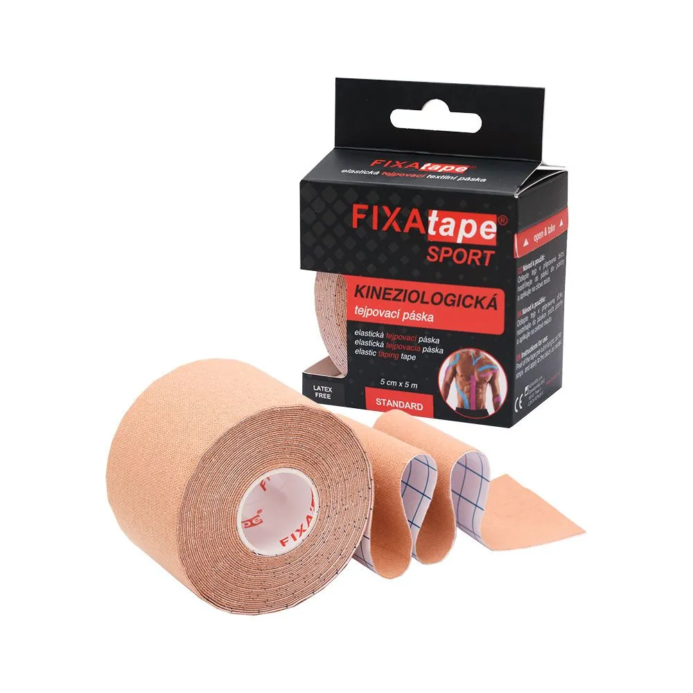 FIXAtape SPORT Standart 5 cm x 5 m kineziologická páska 1 ks tělová