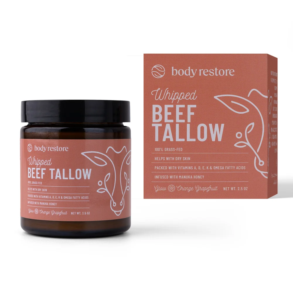 Body Restore Našlehaný tělový krém z hovězího loje pomeranč a grep 71 g