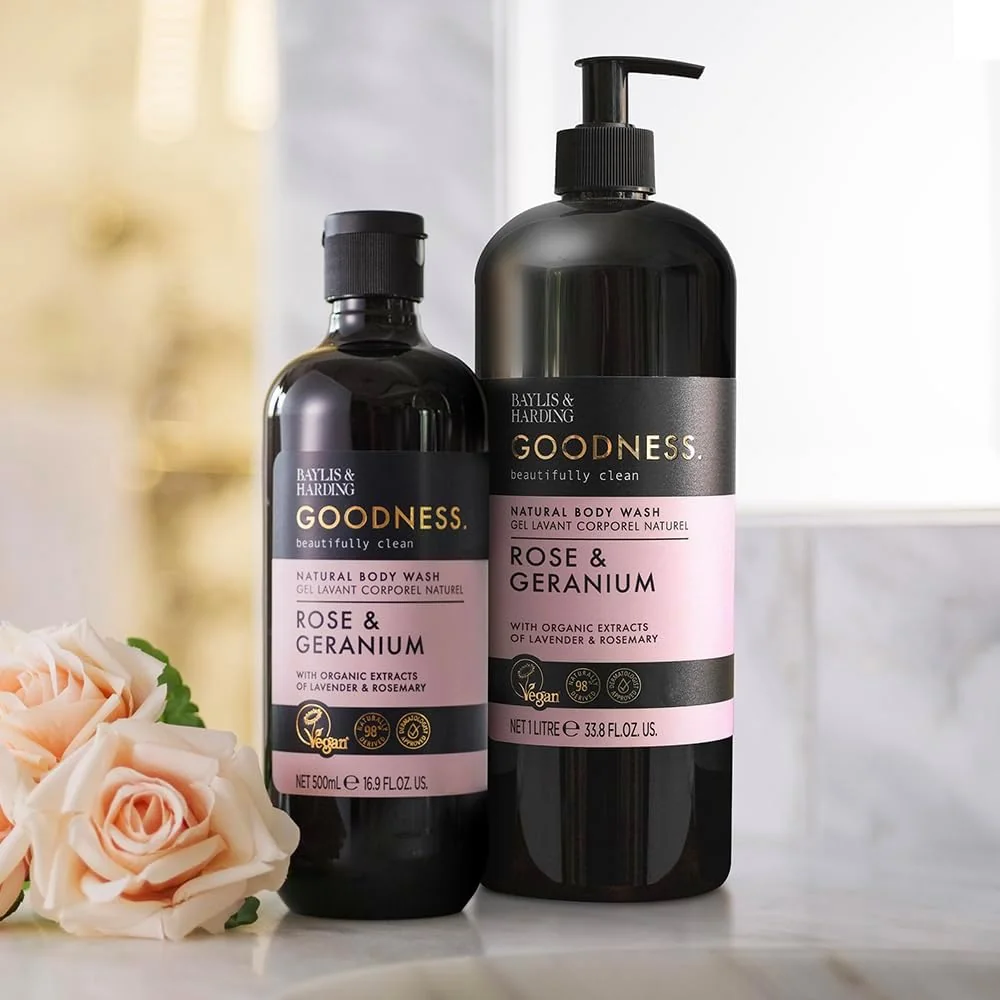Baylis & Harding Sprchový gel Rose & Geranium 1000 ml