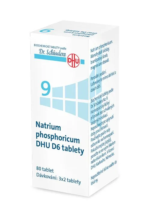 Schüsslerovy soli Natrium phosphoricum DHU D6 80 tablet