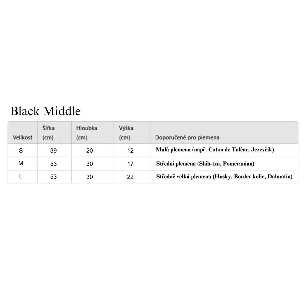 MA-NU Stojan na psí misky Black Middle Velikost: S