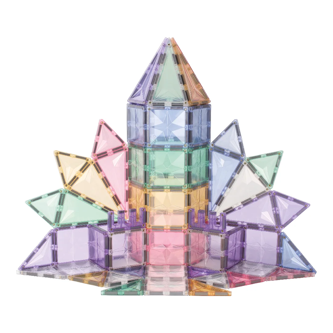 Cleverclixx Magnetická stavebnice Mega Creative Pack Pastel - 210 ks