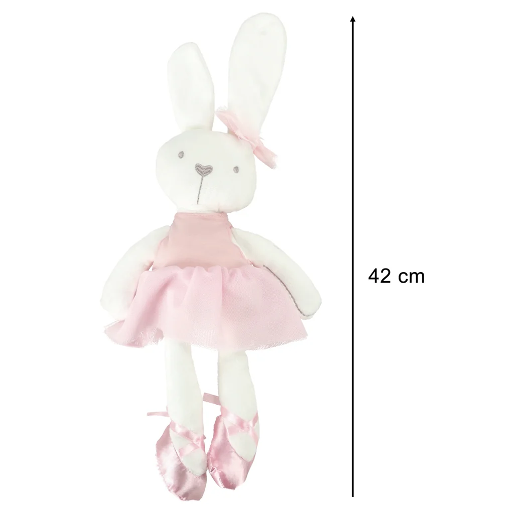 TULIMI Plyšový mazlík pro děti Bunny Love, růžový, 46 cm