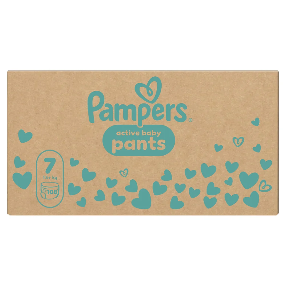 Pampers Active Baby vel. 7 15+ kg plenkové kalhotky 108 ks