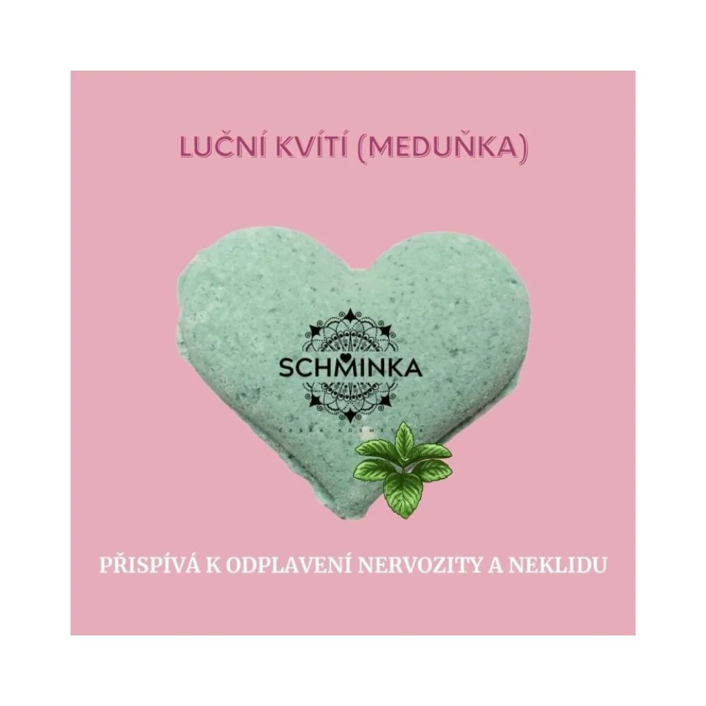 Schminka Šumivé máslové srdíčko do koupele Luční kvítí 45 g