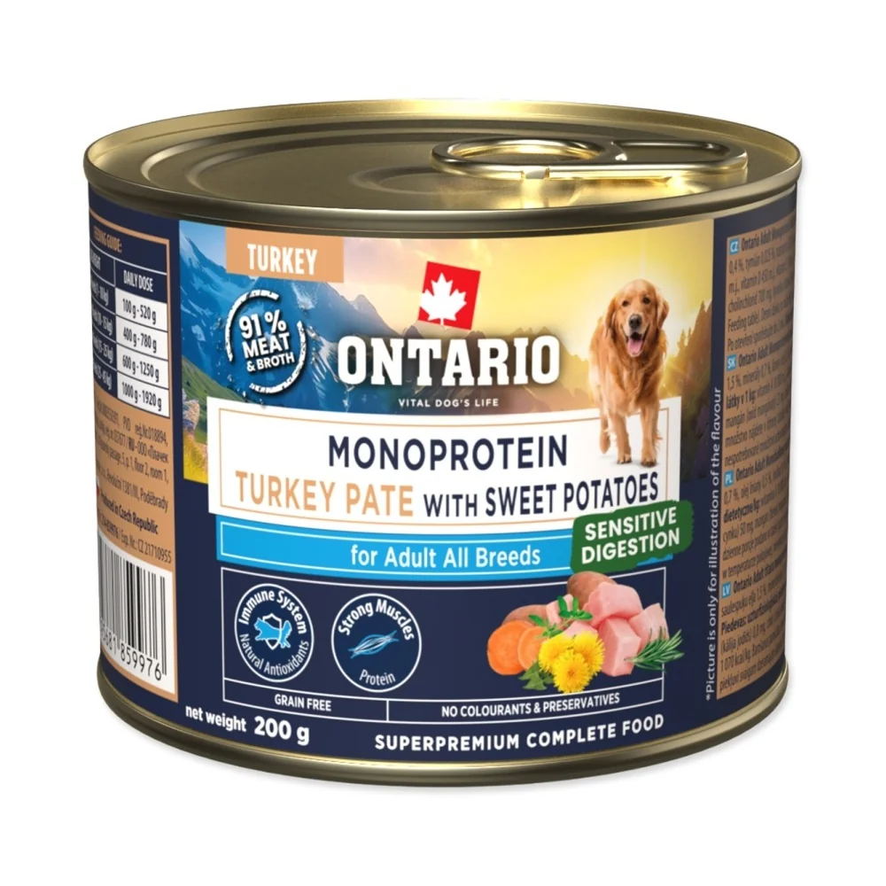 Ontario Adult monoprotein krůtí pate s batáty konzerva 200 g