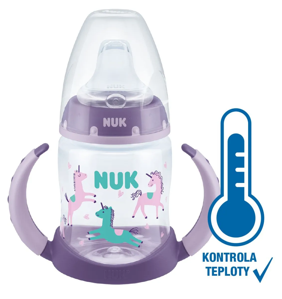 NUK FC Lahvička na učení s kontrolou teploty 150 ml 1 ks