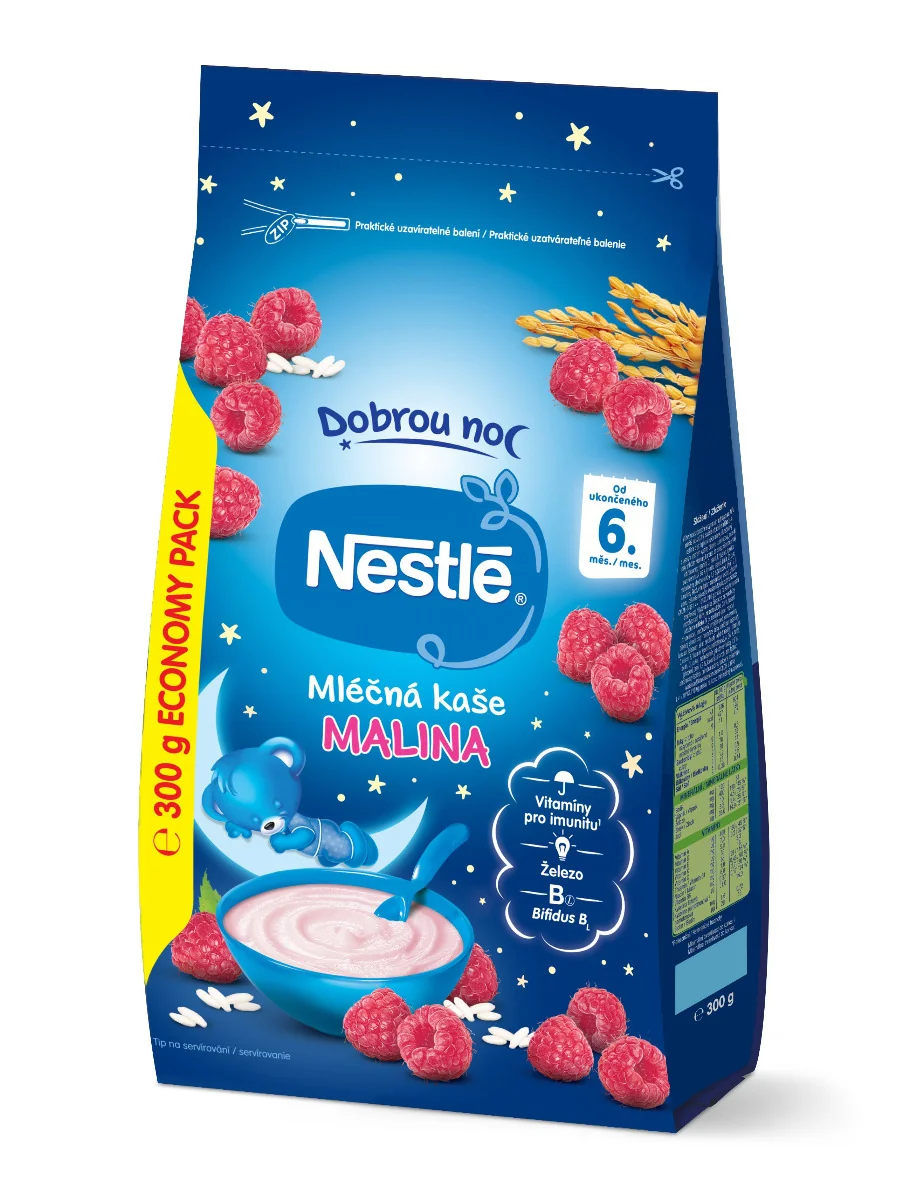 Nestlé Mléčná kaše Dobrou noc malina 300 g