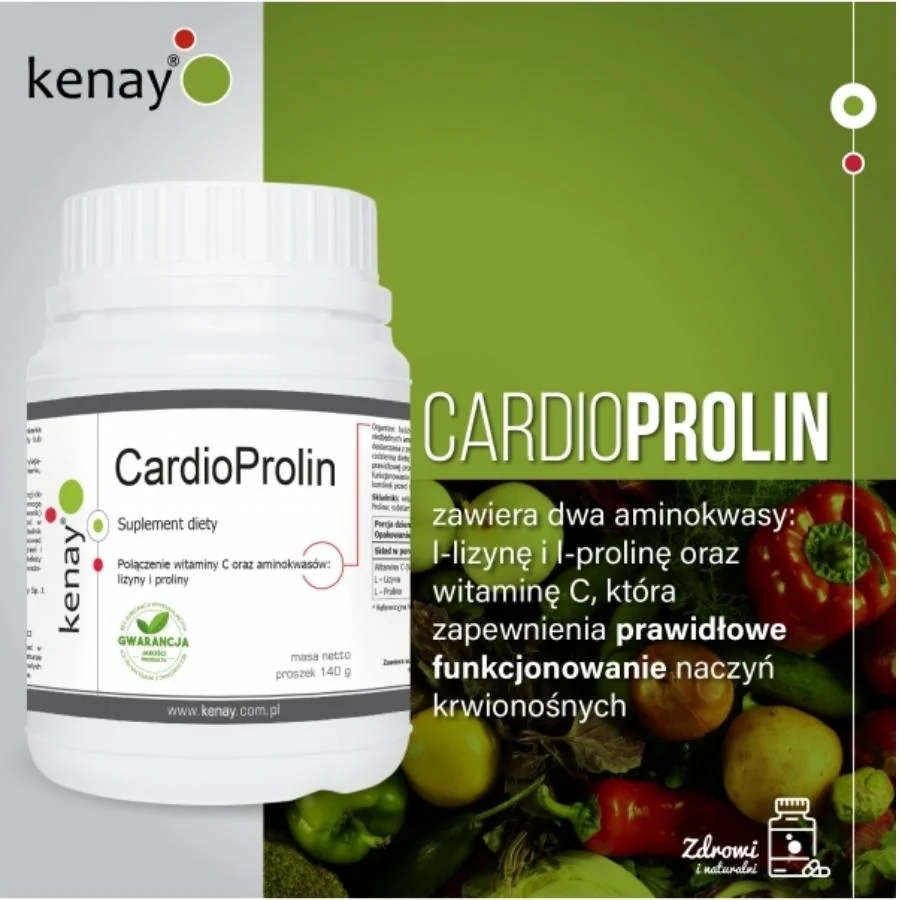 Kenay CardioProlin L lysin L prolin vitamin C prášek 142,8 g
