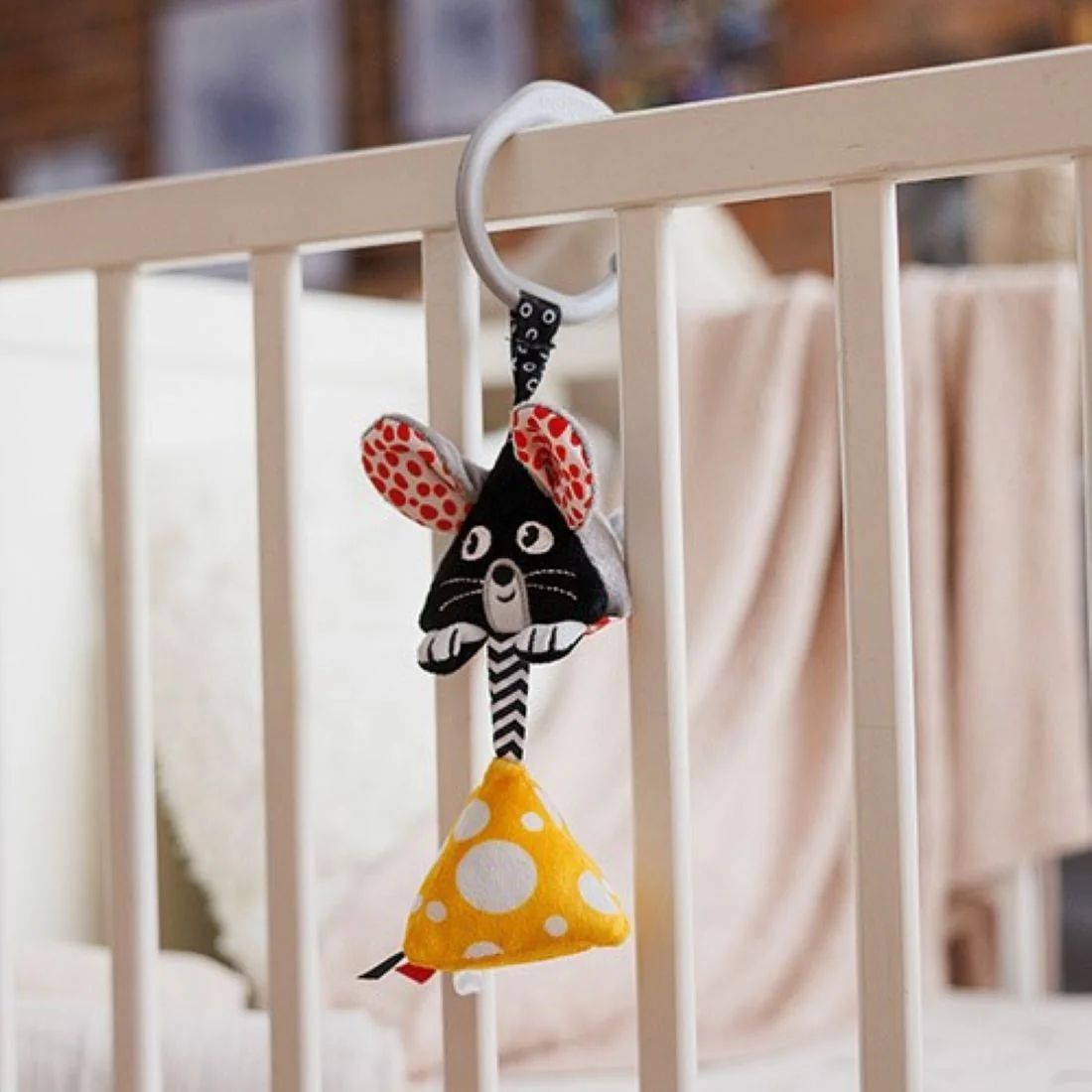 Babyono Závěsná kontrastní hračka Mouse