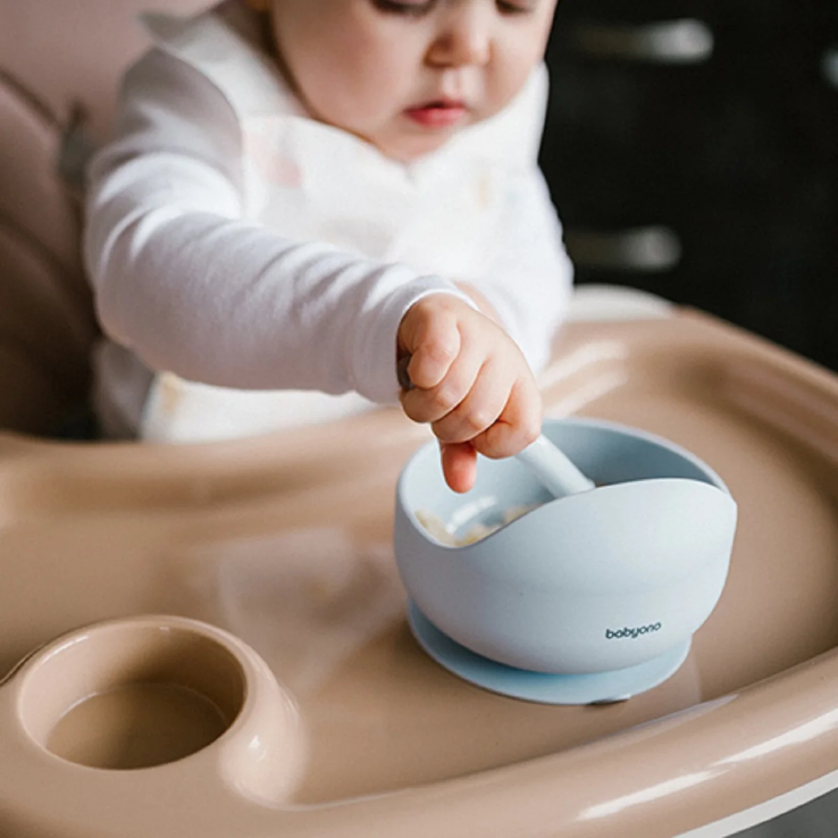 Babyono Silikonová miska s přísavkou - modrá