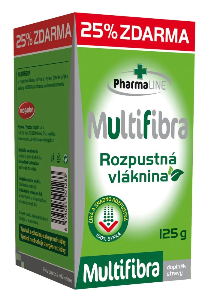 MULTIFIBRA vláknina 50 dávek 100+25 g zdarma