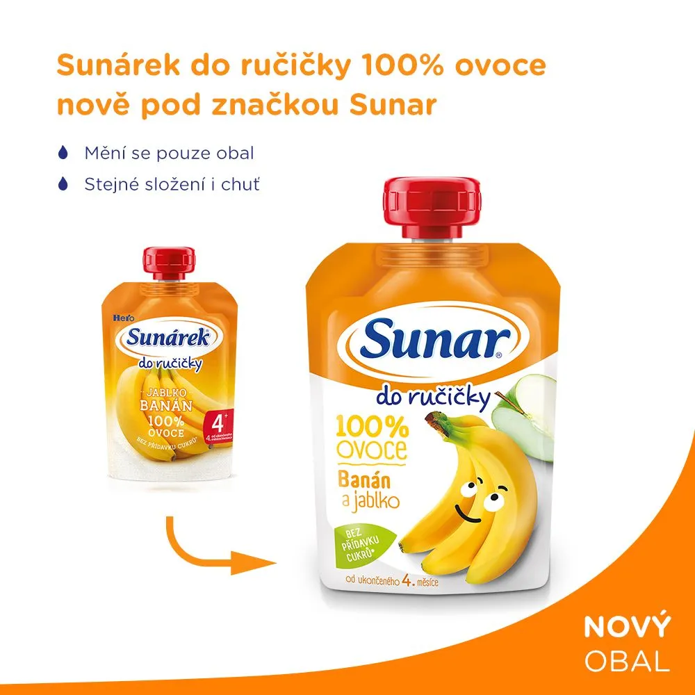 Sunar Do ručičky banán a jablko 100 g