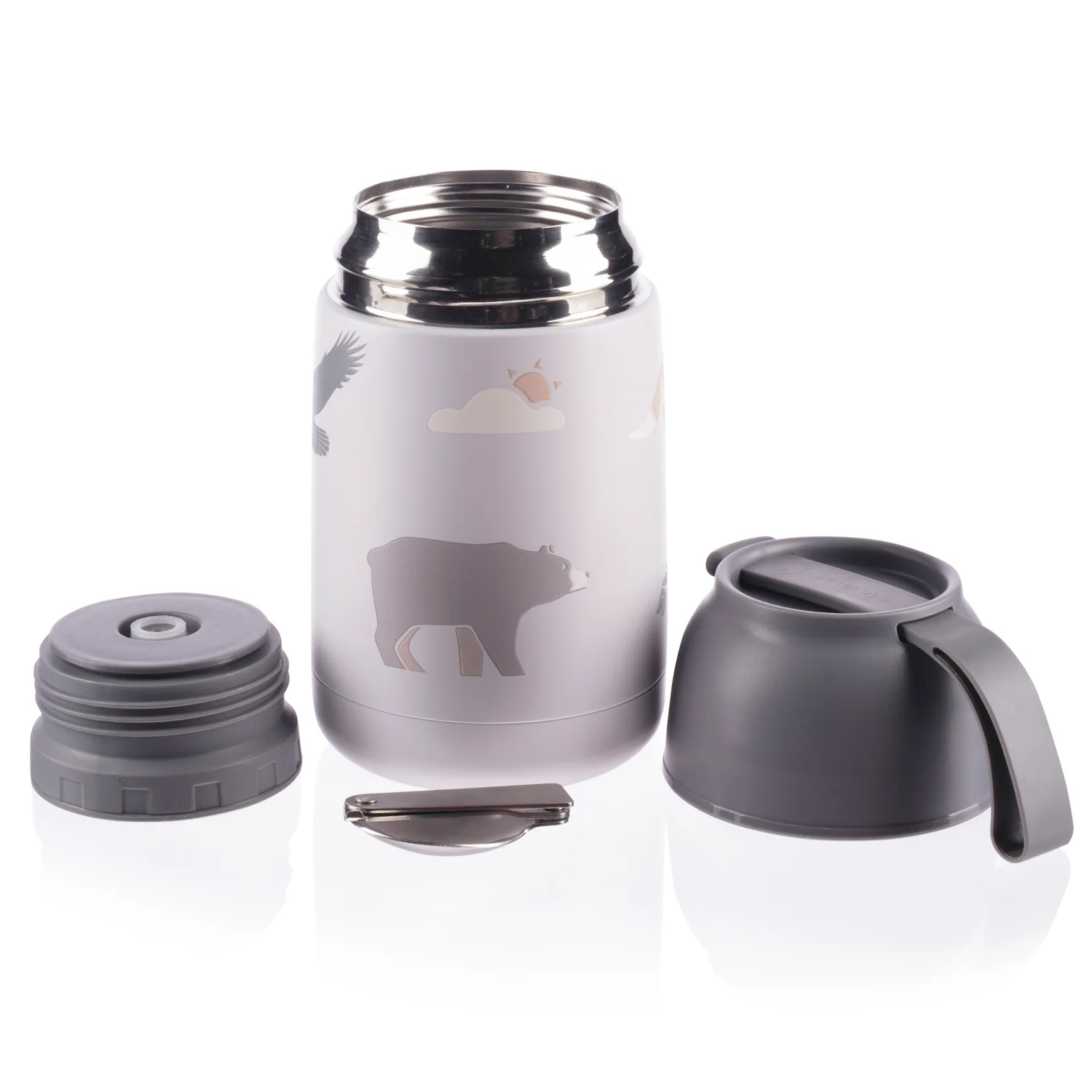 Zopa Termoska na jídlo se silikonovým držákem 620 ml, Mountains 2