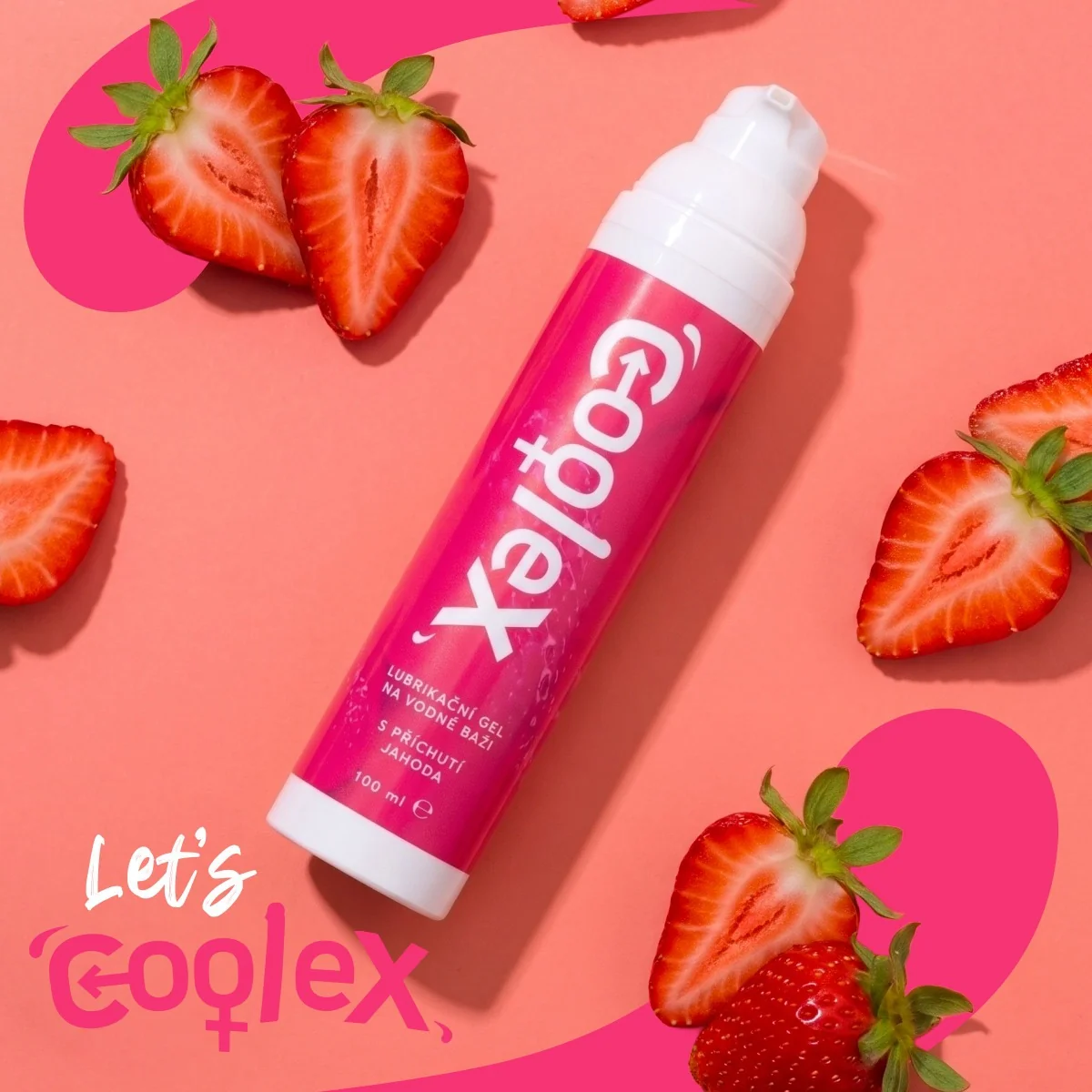 Coolex Lubrikační gel na vodní bázi jahoda 100 ml airless
