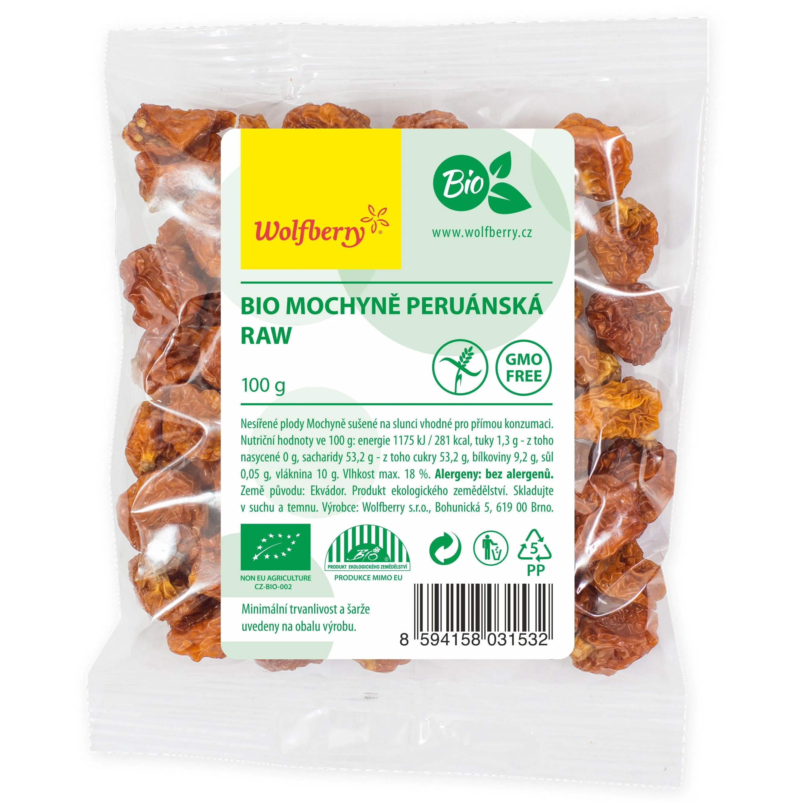 Wolfberry Mochyně RAW BIO sušené plody 100 g