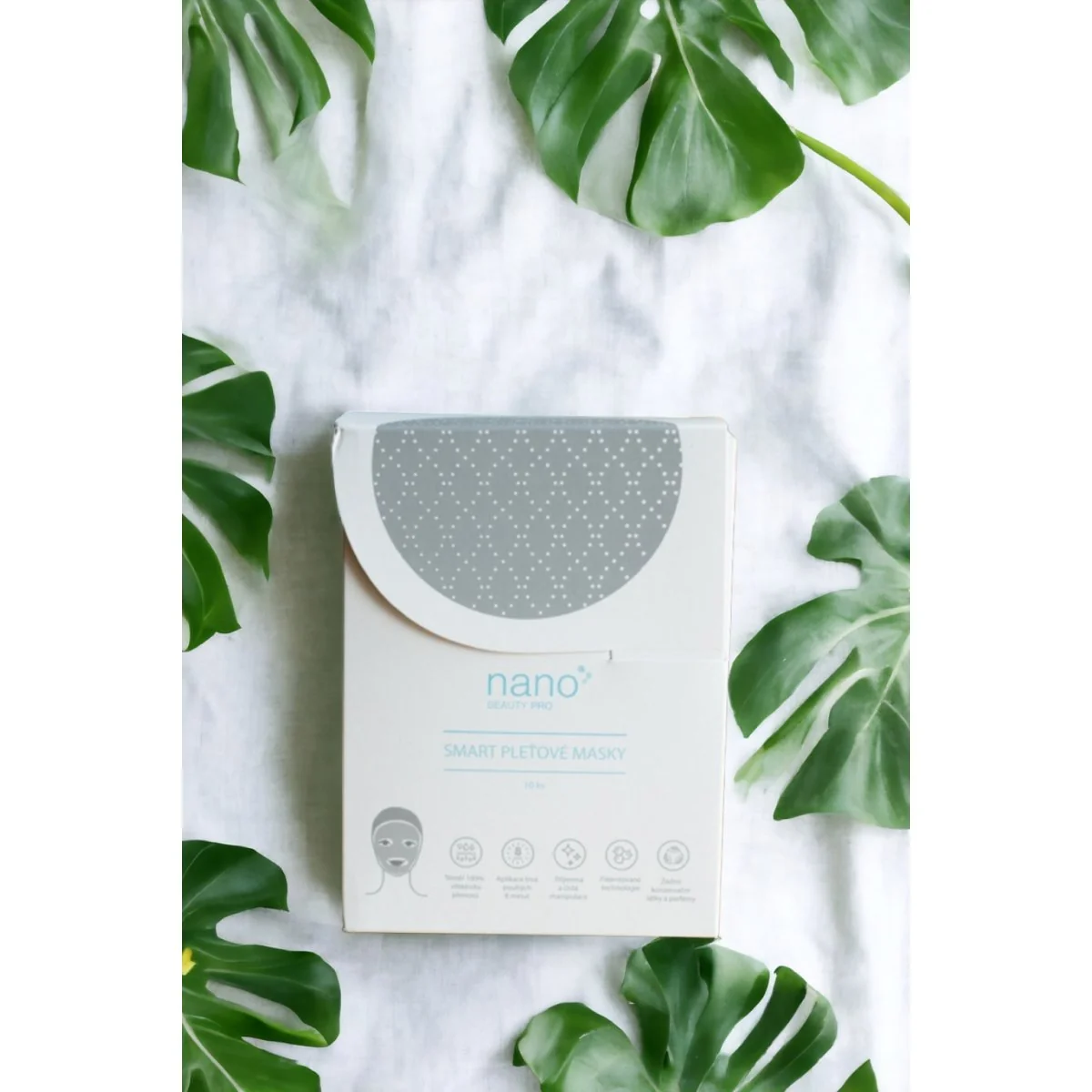 NanoBeauty Anti-aging sada 10 nanovlákenných masek pro 30+