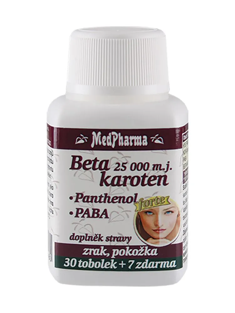 Medpharma Beta karoten 25 000 m.j. + Panthenol + PABA