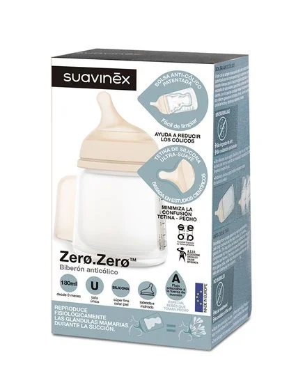 Suavinex Zero Zero Kojenecká láhev S 0m+ 180 ml 1 ks