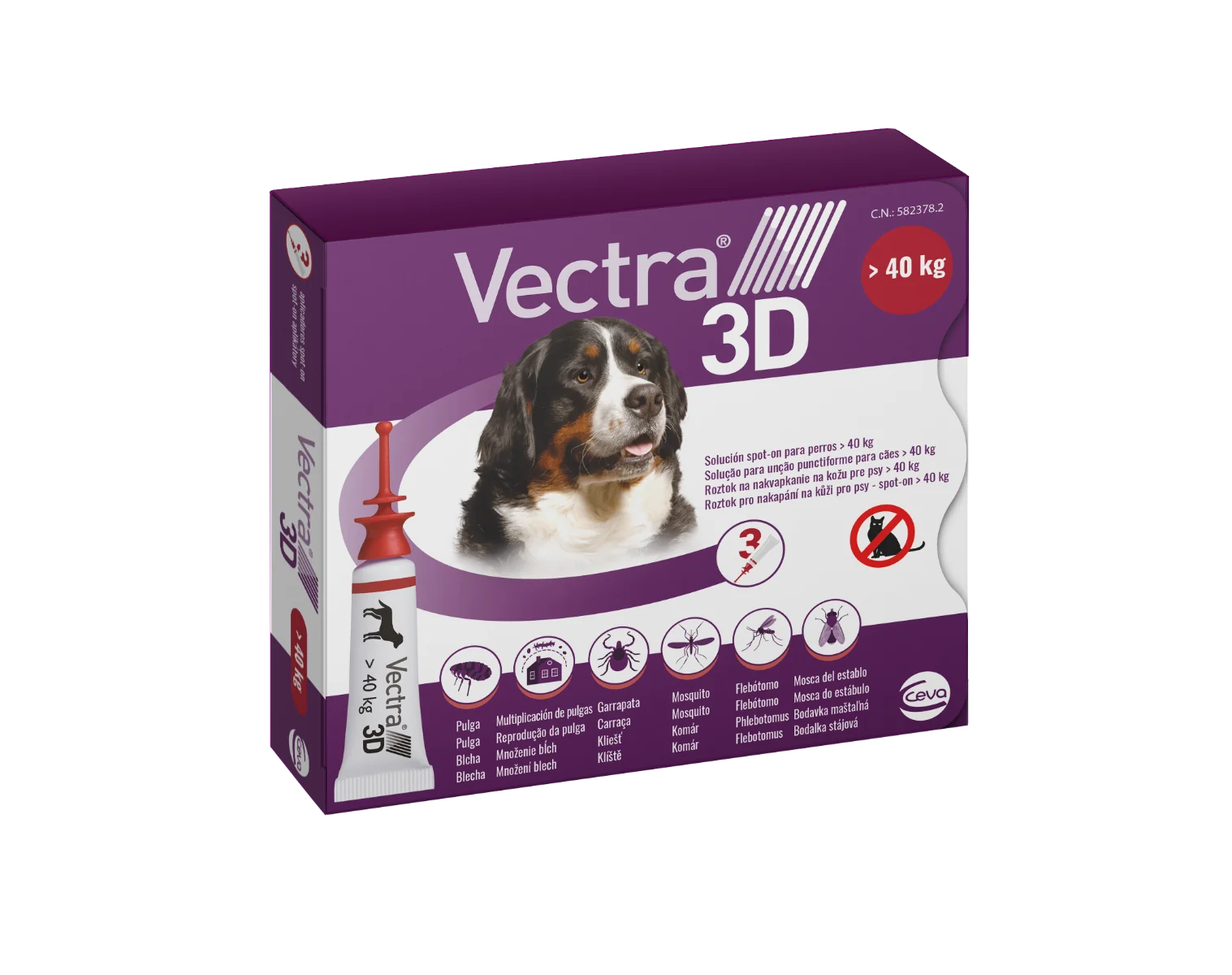 Vectra 3D spot-on pro psy XL (> 40 kg) 3 pipety