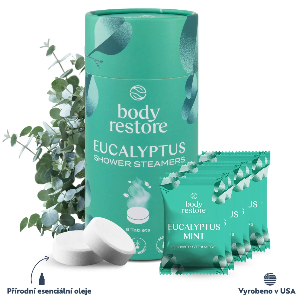 Body Restore Aromatické tablety do sprchy eukalyptus a máta 6 ks