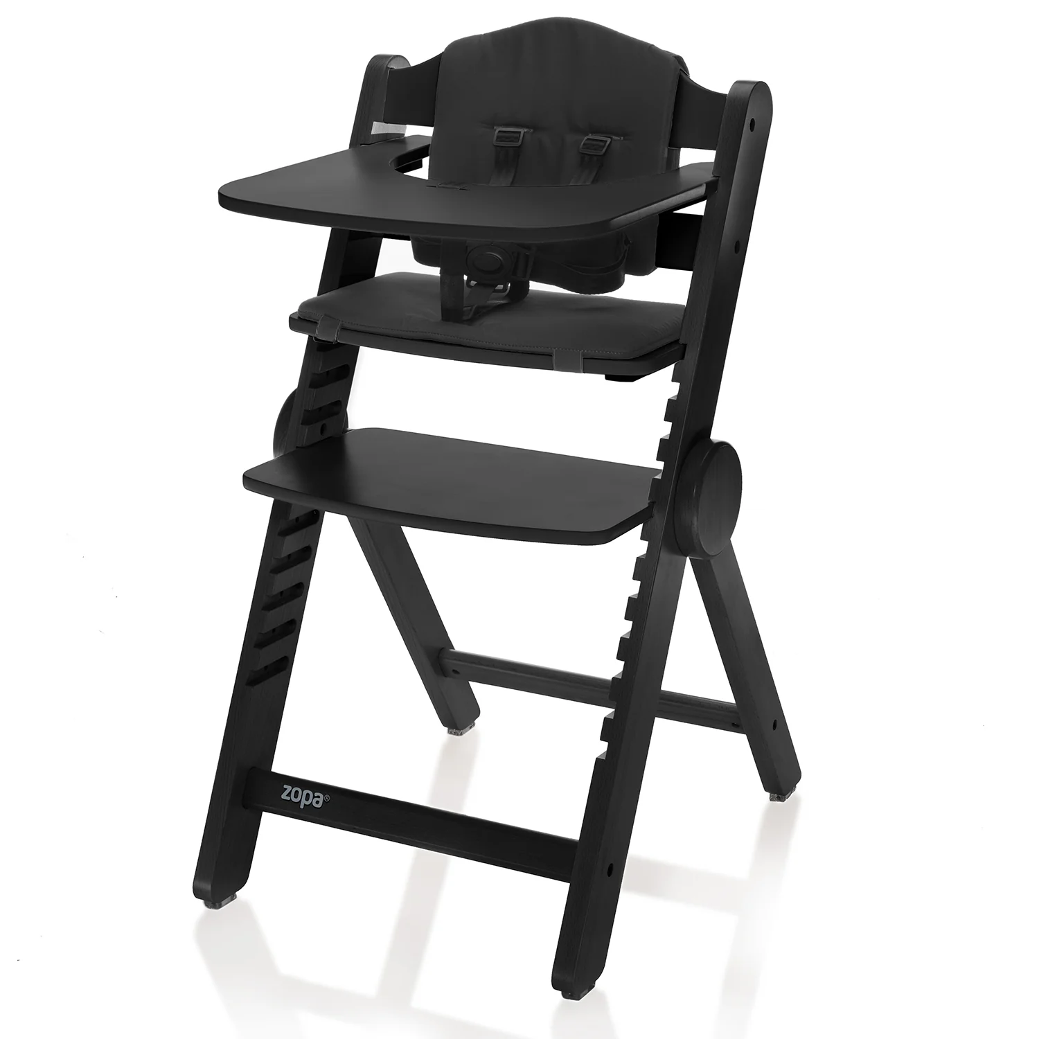 Zopa Dřevěná jídelní židlička Clipp & Clapp, Black 3 