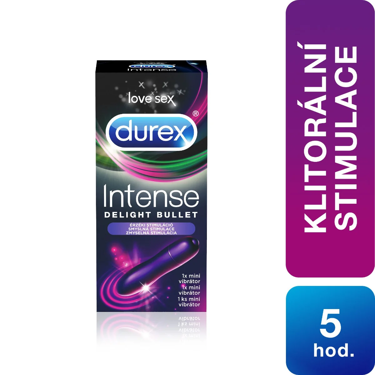 Durex Intense Delight Bullet mini vibrátor 1 ks