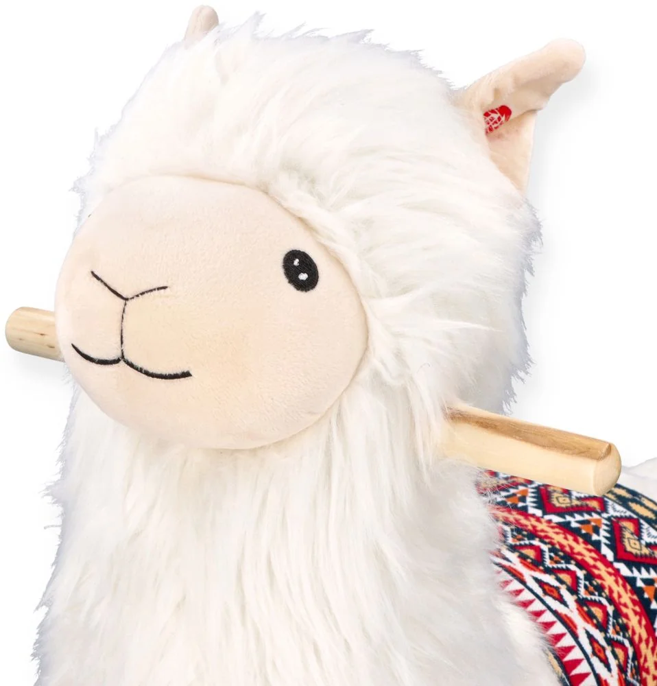 Adam Toys Houpací alpaka se sedlem a melodií – houpadlo 3+
