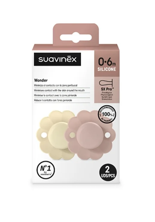 Suavinex Wonder Dudlík 0-6m 2 ks whitecap+pale